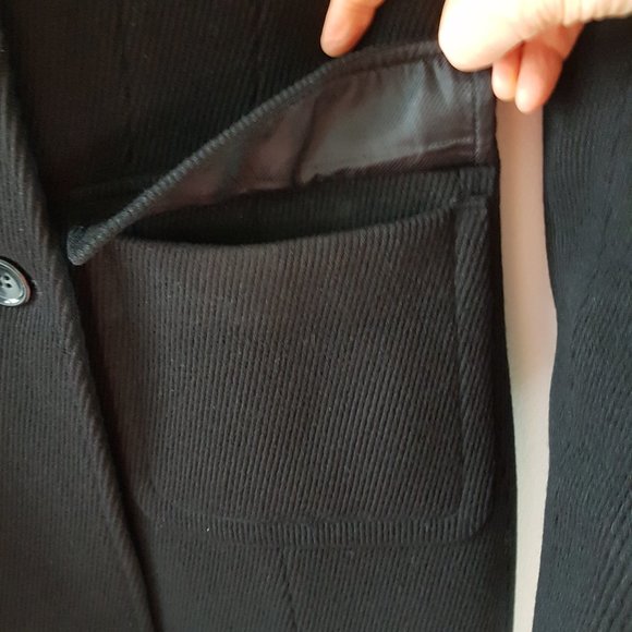 Classic Black Double-Breasted Coat - Picture 6 of 13